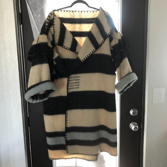 Vintage Early Whitney Handmade Blanket Coat Capote Coat Hudson Bay Coat